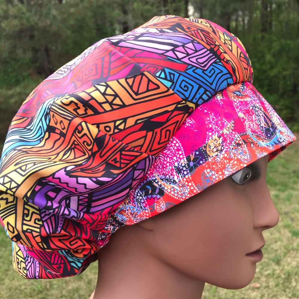 Scrub Hat Bouffant Polyester Multicolored - image 1